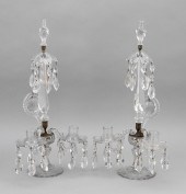 PAIR OF CUT GLASS MANTEL GARNI