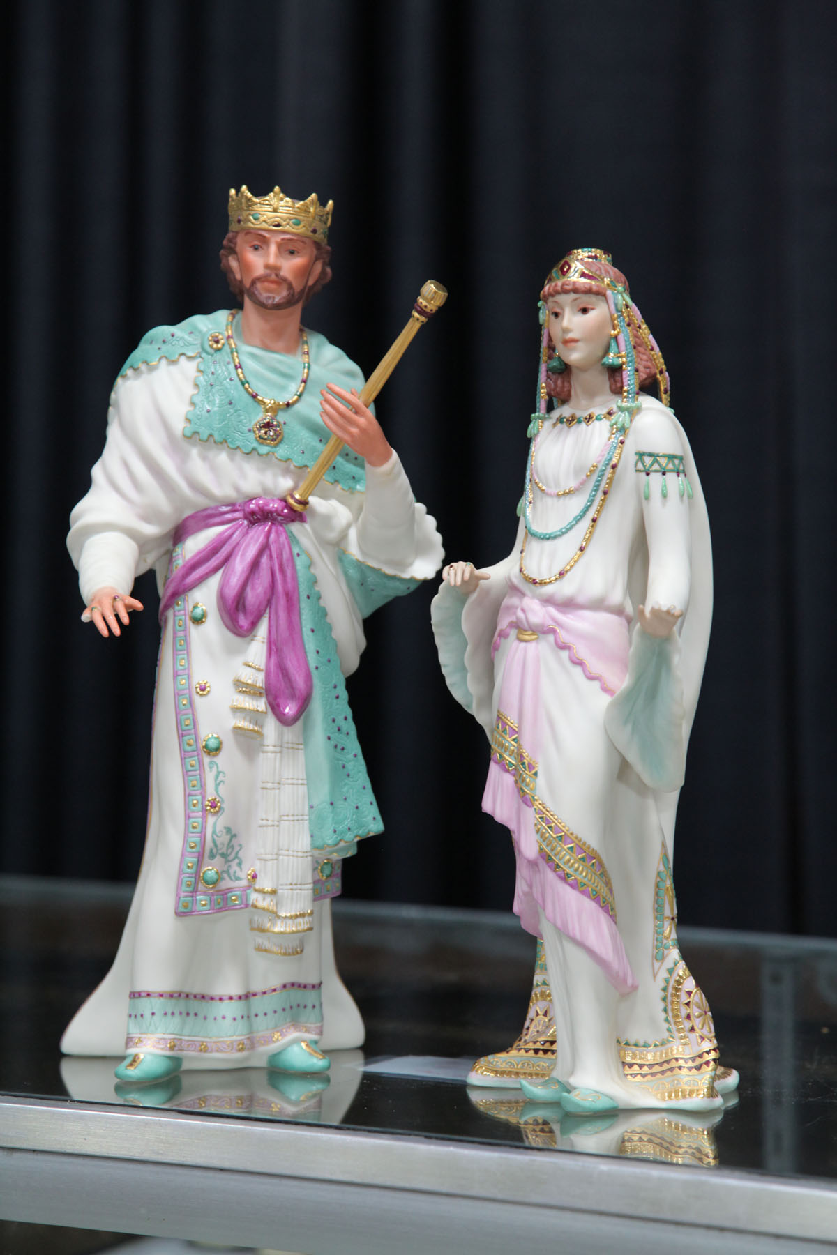 PAIR OF CYBIS FIGURES.  American 
