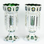 PAIR OF CZECHOLSOVAKIAN ENAMEL