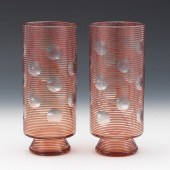 PAIR OF CZECHOSLOVAKIAN CLEAR