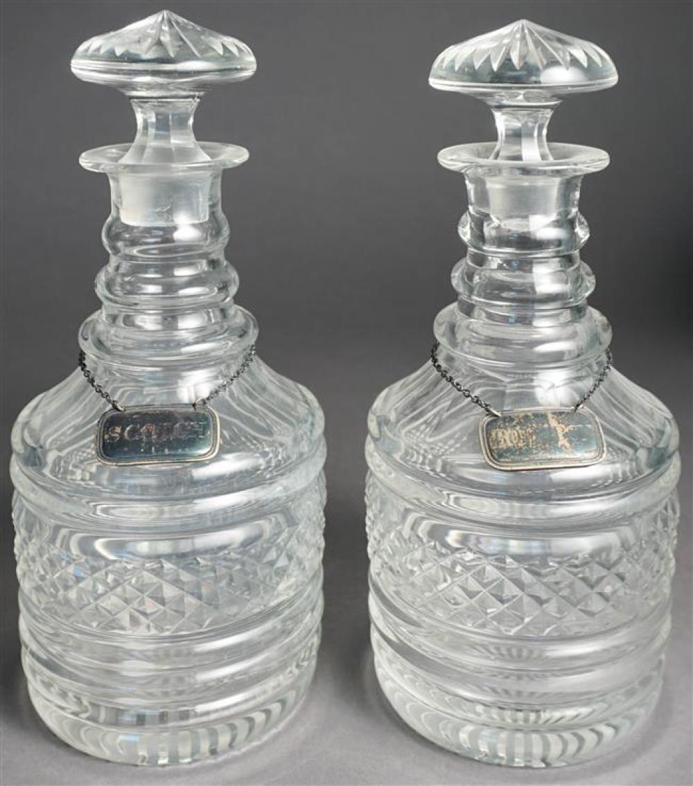 PAIR OF CZECHOSLOVAKIAN CUT CRYSTAL