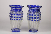 PAIR OF CZECHOSLOVAKIAN GLASS