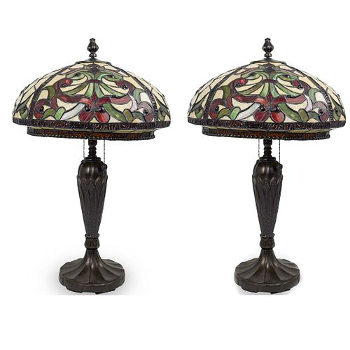 PAIR OF DALE TIFFANY TABLE