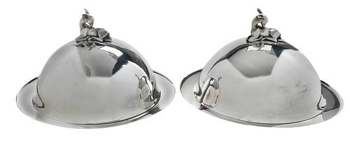 PAIR OF DANISH AAGE WEIMAR STERLING