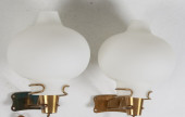 PAIR OF DANISH BRASS WALL SCON