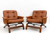 PAIR OF DANISH LEATHER & ROSEW