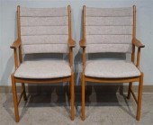 PAIR OF DANISH TEAK AND TWEED