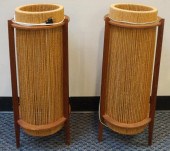PAIR OF DANISH TEAK AND ROPE C
