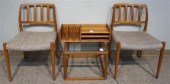 PAIR OF DANISH TEAK UPHOLSTERE