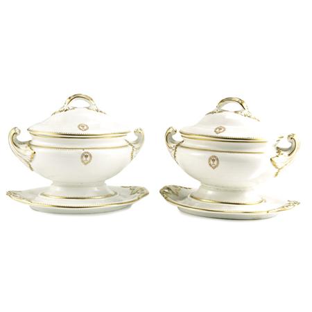 Pair of Davenport Porcelain Covered