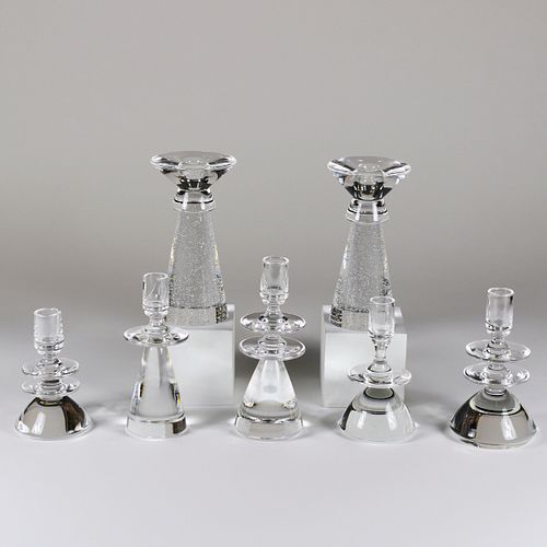 PAIR OF DAVID DOWLER STEUBEN