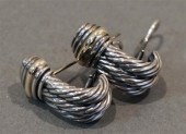 PAIR OF DAVID YURMAN 14-KARAT