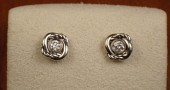 PAIR OF DAVID YURMAN DIAMOND E