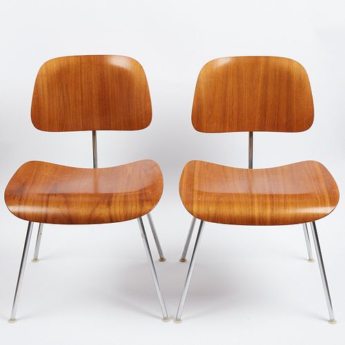 PAIR OF DCM EAMES HERMAN MILLER