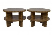 PAIR OF DECO STYLE CIRCULAR TI