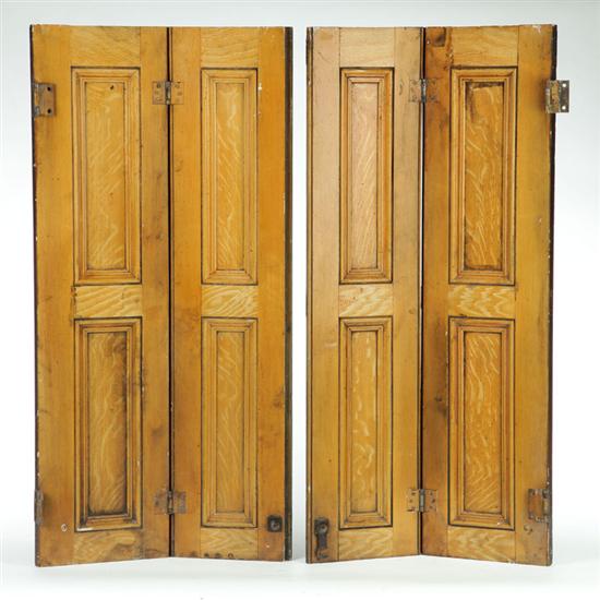 PAIR OF DECORATED SHUTTERS. 