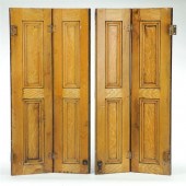 PAIR OF DECORATED SHUTTERS.  A