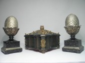 Pair of decorative acorn finia
