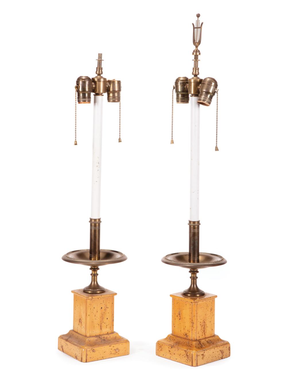 PAIR OF DECORATIVE BRASS