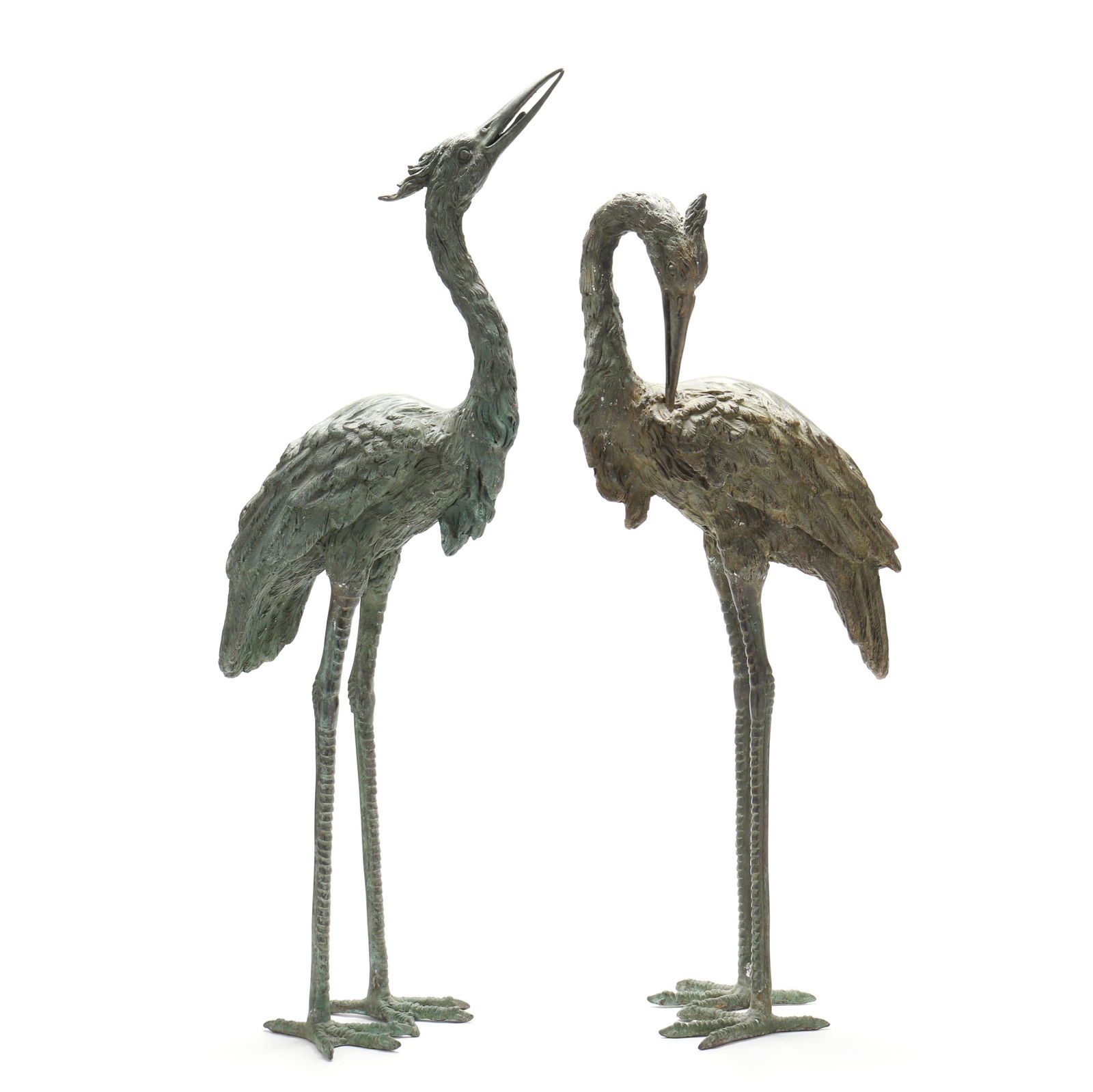 PAIR OF DECORATIVE CAST BRONZE