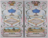 PAIR OF DECORATIVE HAND PAINTE