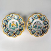 PAIR OF DECORATIVE MODRA MAJOL