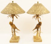 PAIR OF DECORATIVE PARROT MOUN