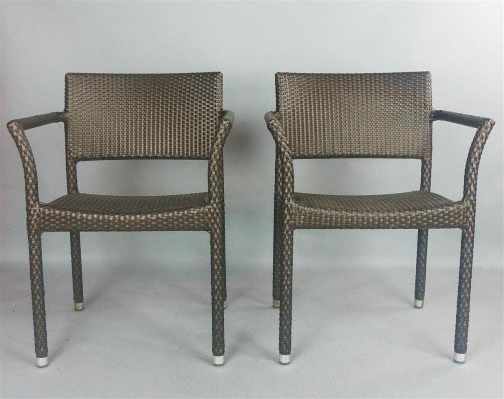 PAIR OF DEDON OPEN ARMCHAIRSPAIR OF