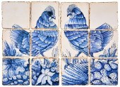 PAIR OF DELFT BLUE AND WHITE S