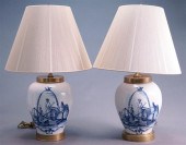 PAIR OF DELFT 'DE. KOOP. HANDE