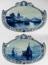 PAIR OF DELFT DE PORCELEYNE FL