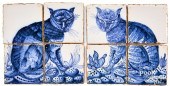 PAIR OF DELFT FOUR TILE PLAQUE