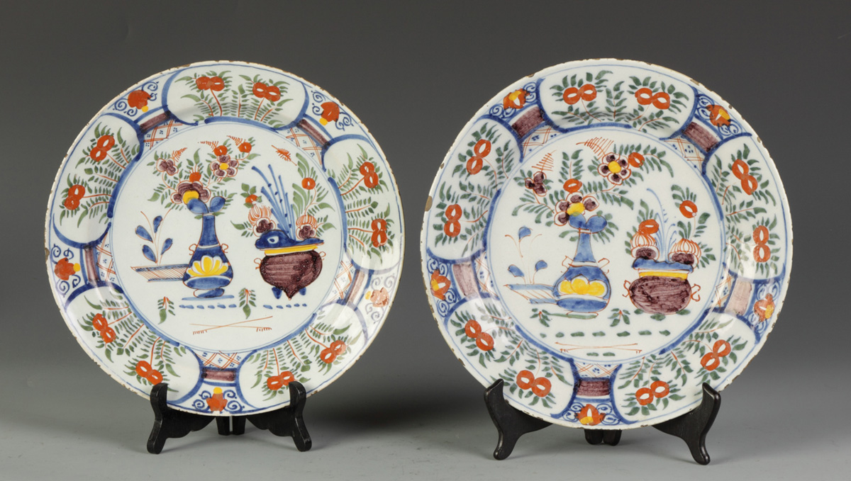 Pair of Delft Platters Some edge