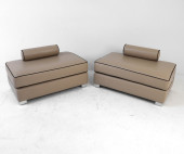 PAIR OF DELLAROBBIA LEATHER OT