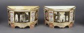 PAIR OF DEMILUNE BOUGH POTS PR