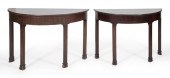 PAIR OF DEMILUNE TABLES AMERIC