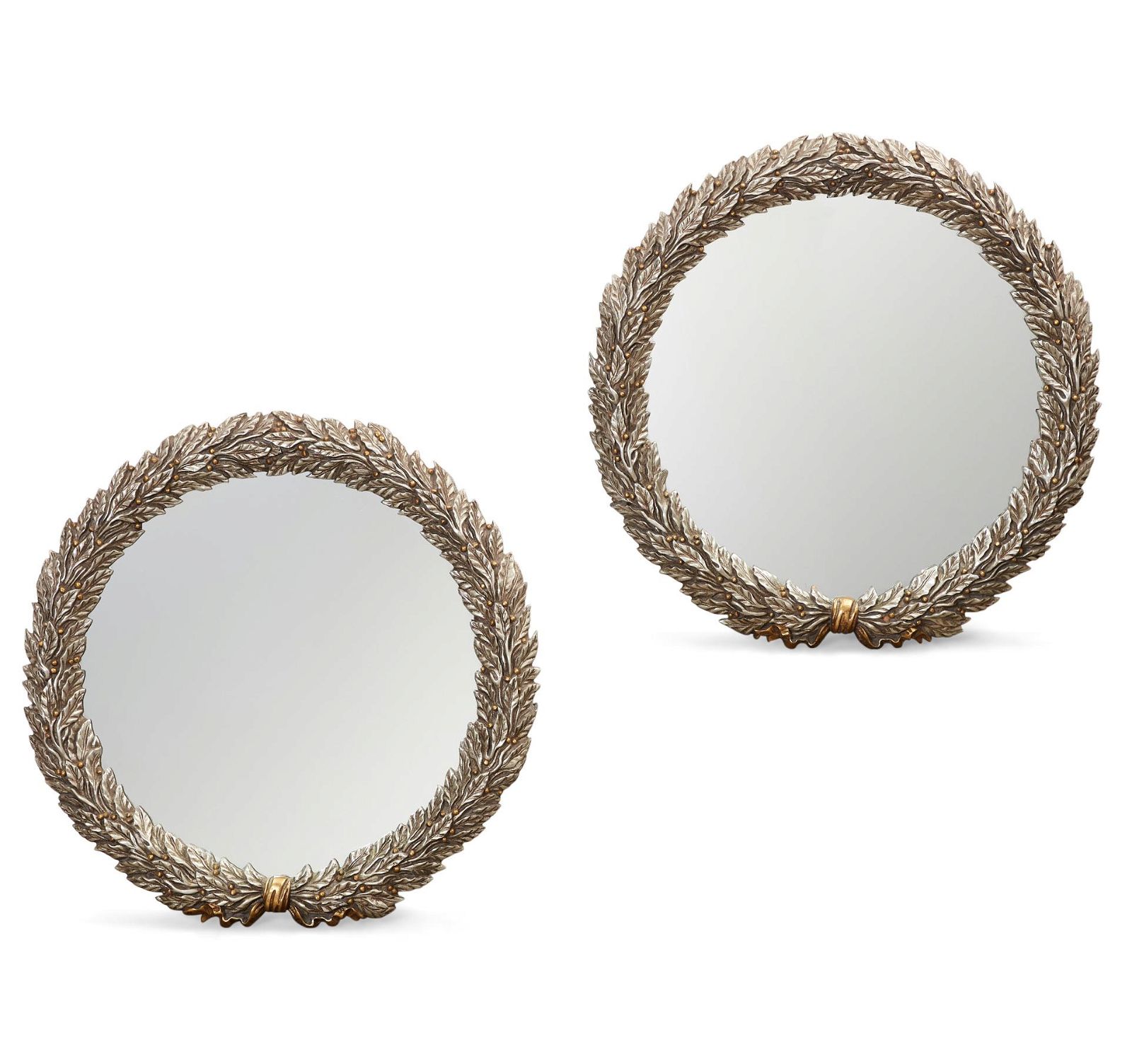PAIR OF DENNIS & LEEN LAUREL WREATH