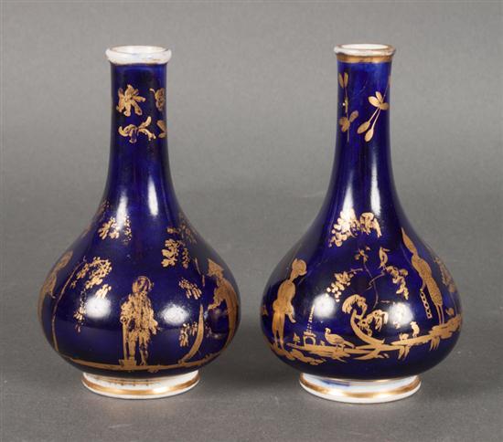Pair of Derby cobalt ground