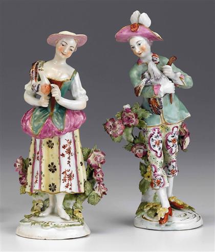 Pair of Derby porcelain figures