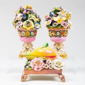 PAIR OF DERBY PORCELAIN MODELS