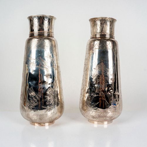 PAIR OF DERBY SILVER CO.