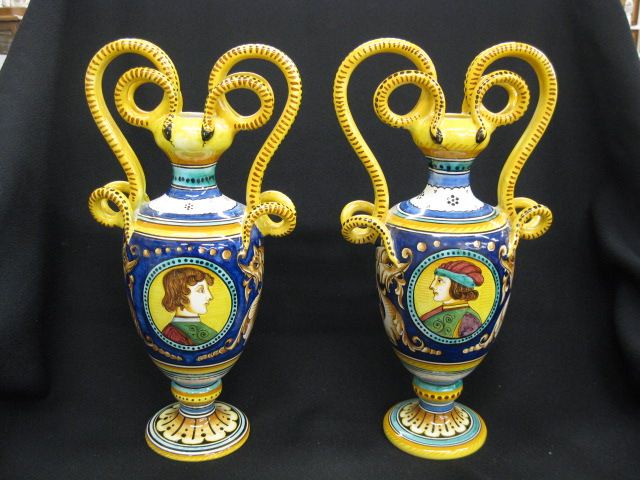 Pair of Deruta Italian Faience