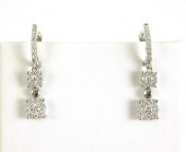 PAIR OF DIAMOND AND EIGHTEEN K
