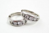 PAIR OF DIAMOND AND FOURTEEN K