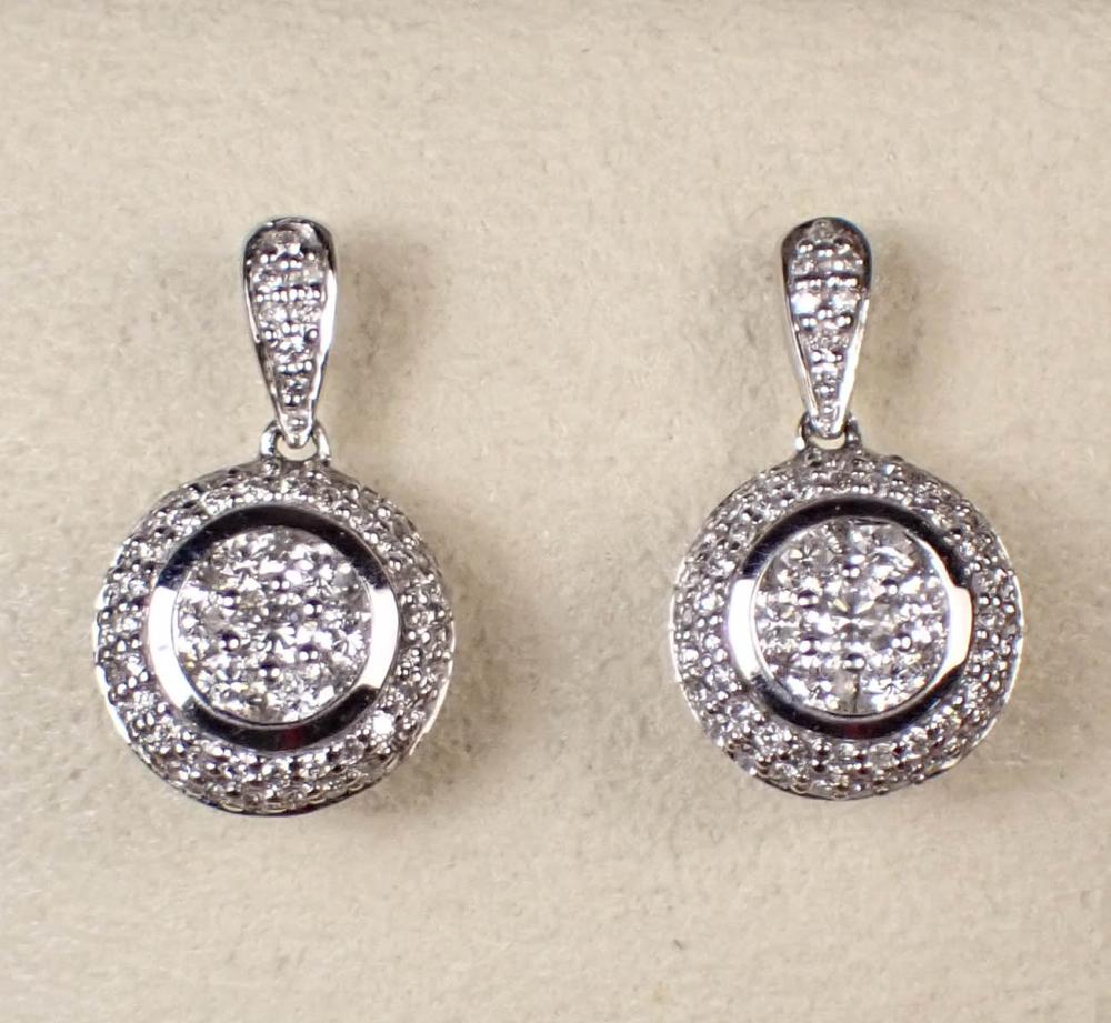 PAIR OF DIAMOND AND FOURTEEN