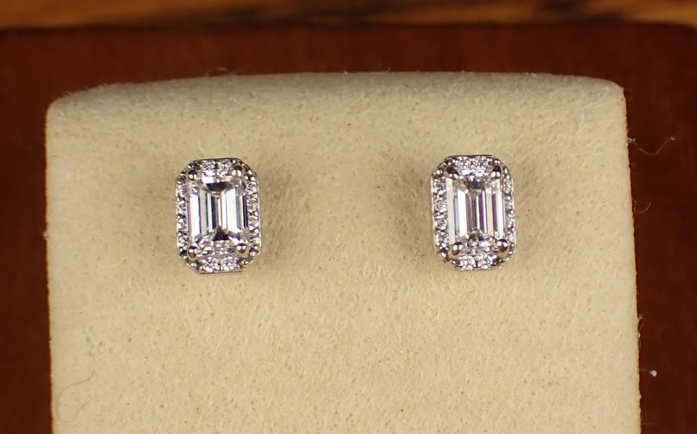 PAIR OF DIAMOND AND FOURTEEN