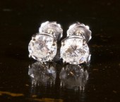 PAIR OF DIAMOND AND WHITE GOLD