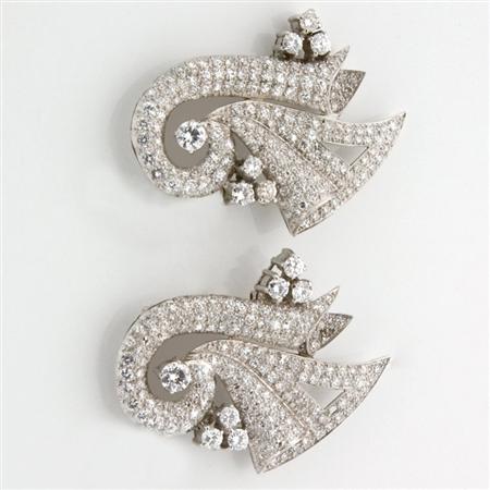 Pair of Diamond Clips 	 
