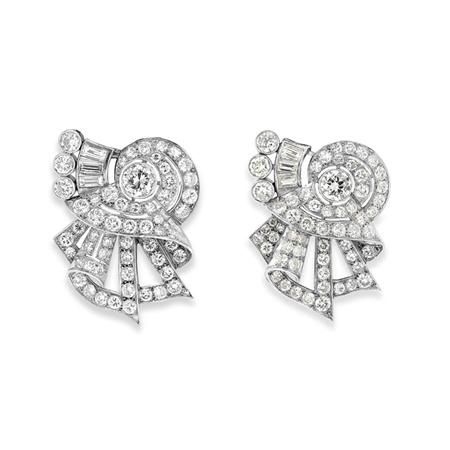 Pair of Diamond Clips 	 