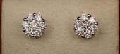 PAIR OF DIAMOND CLUSTER EAR ST